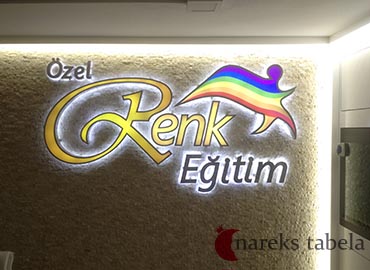 Işıklı İç Mekan Tabela Renk Eğitim Kurumları Antalya